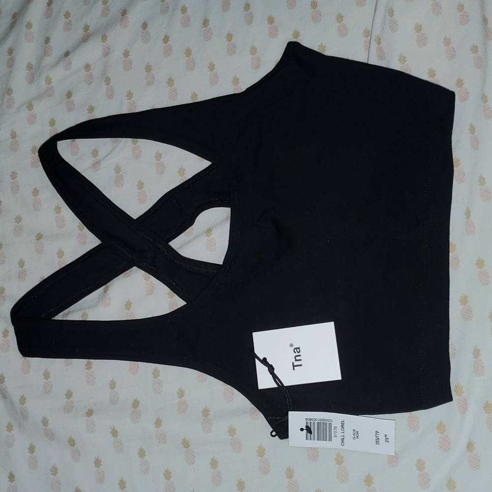 NWT Aritzia TNA Chill Lorel Tank Black Size 2XS
